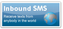 Inbound SMS - Receive texts from anybody in the world